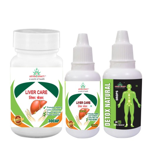 Aryan Shakti Liver Detox Kit Capsules and Drops