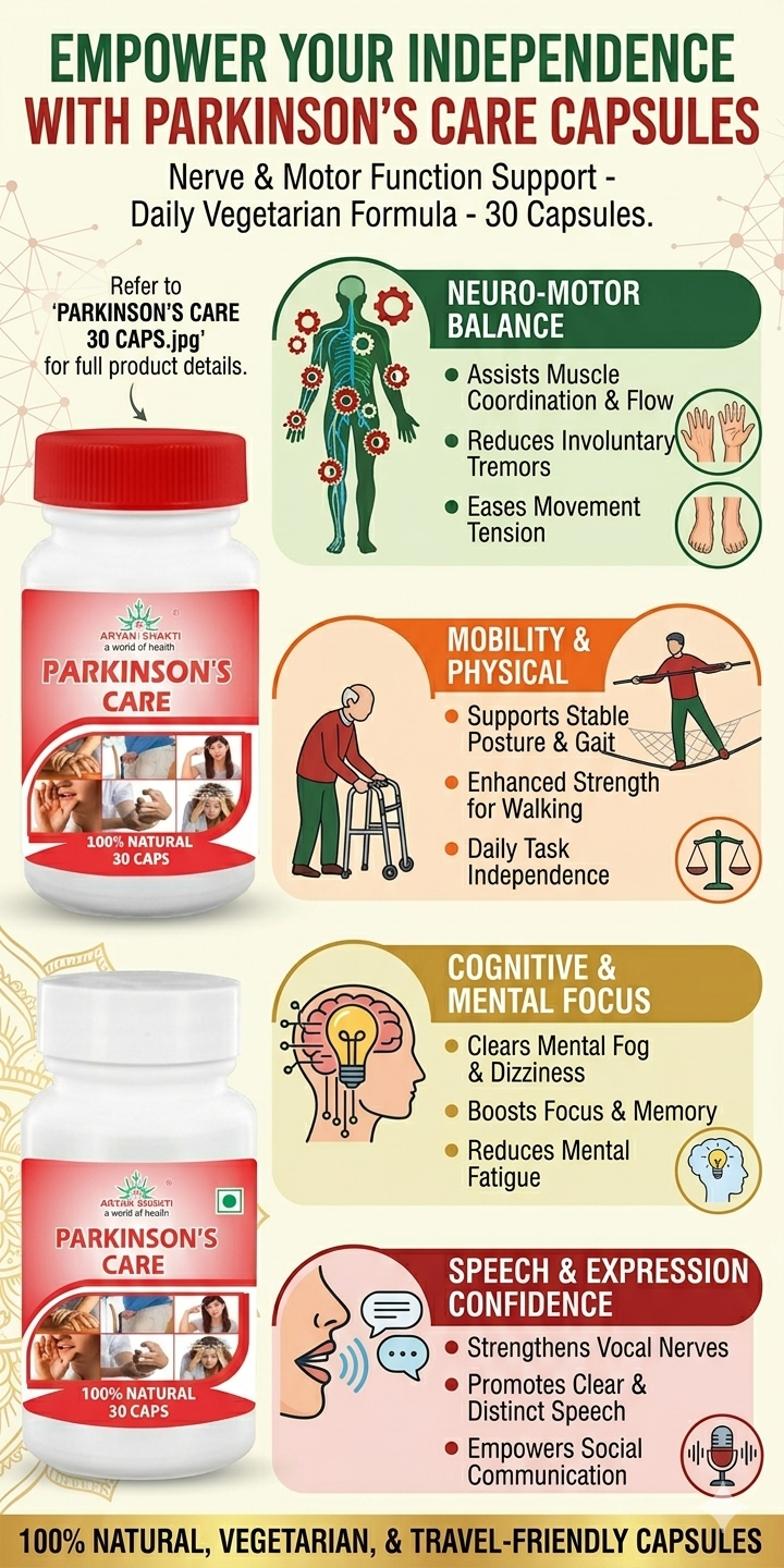 Aryan Shakti Parkinson's Care Capsules 30 Caps - Image 2